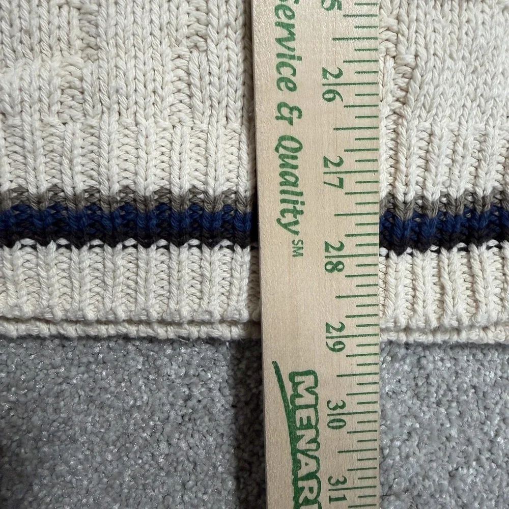 Vintage Shenandoah Deer‎ Sweater Mens XLT Beige Embroidered Animal Knit USA 90s